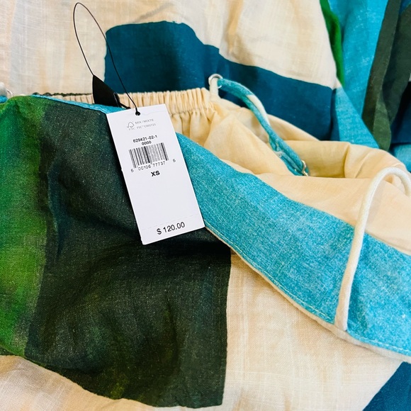 Banana Republic Cream and Teal Dress - Picture 10 of 11